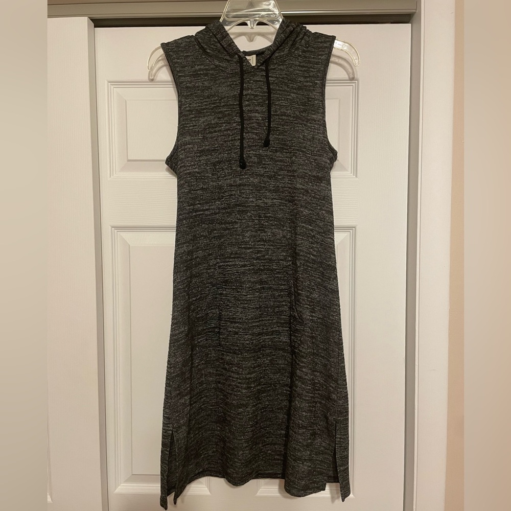 H.I.P. Gray Hooded Sweatshirt Dress - Size Small